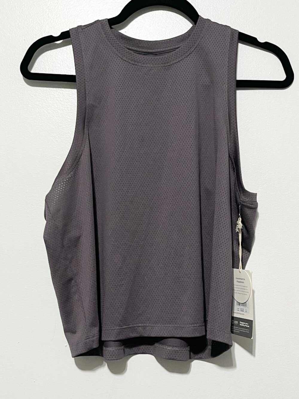 Vuori Womens Micro Mesh Tank L Sawyer Purple VW1116 Athletic Workout Performance